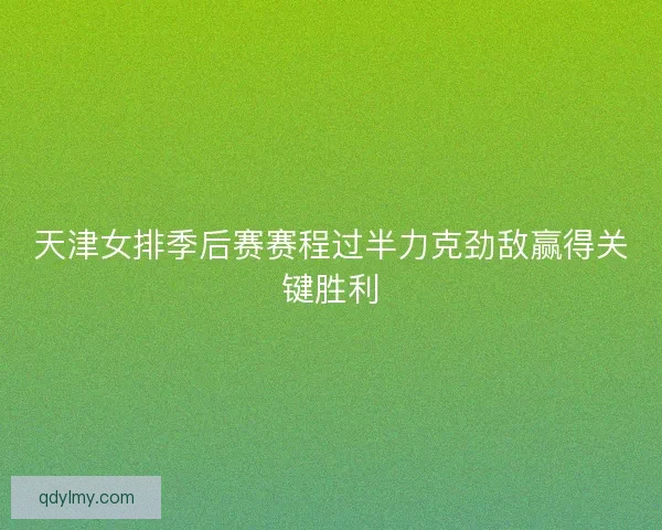 天津女排季后赛赛程过半力克劲敌赢得关键胜利 天津女排季后赛赛程过半力克劲敌赢得关键胜利